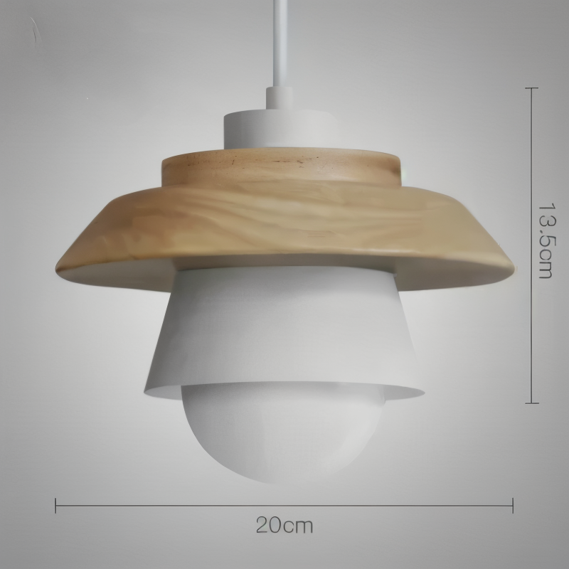 Lampa wisząca drewniano-metalowa w stylu skandynawskim