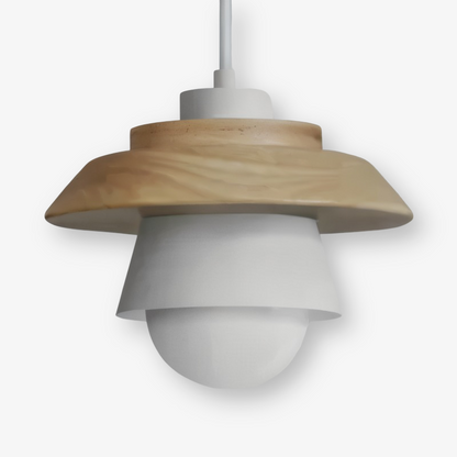 Lampa wisząca drewniano-metalowa w stylu skandynawskim