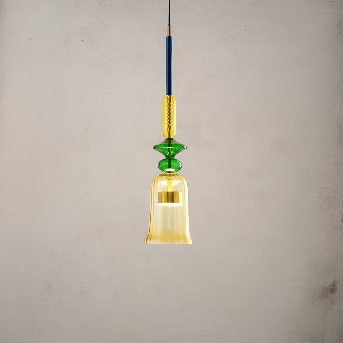 Kolorowa lampa wisząca szklana LED do pokoju dziecka