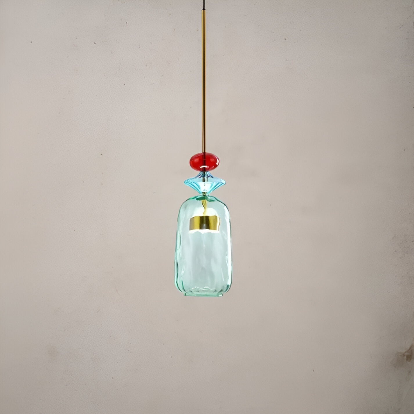 Kolorowa lampa wisząca szklana LED do pokoju dziecka