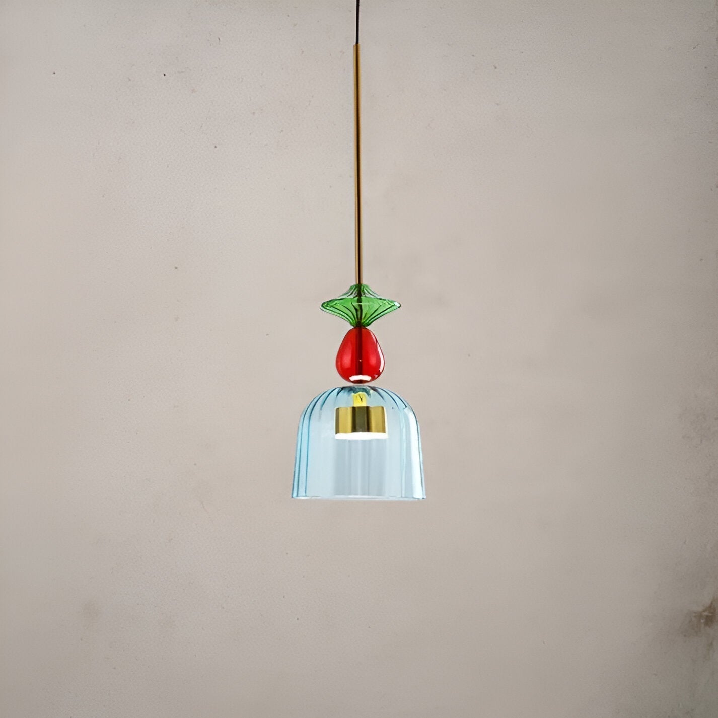 Kolorowa lampa wisząca szklana LED do pokoju dziecka