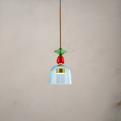 Kolorowa lampa wisząca szklana LED do pokoju dziecka