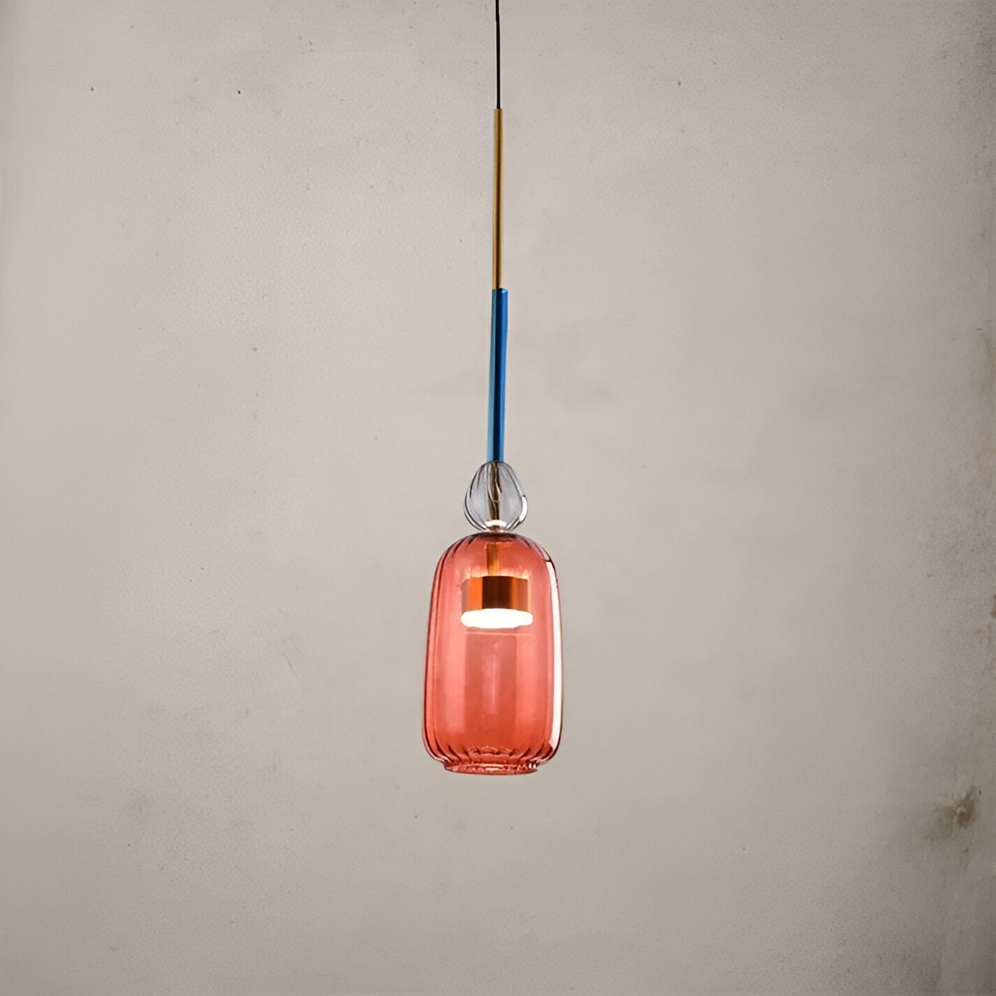 Kolorowa lampa wisząca szklana LED do pokoju dziecka