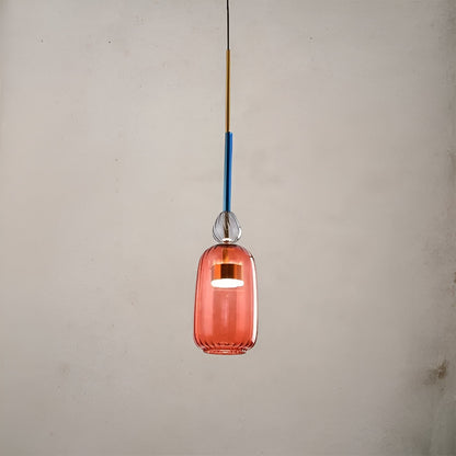 Kolorowa lampa wisząca szklana LED do pokoju dziecka
