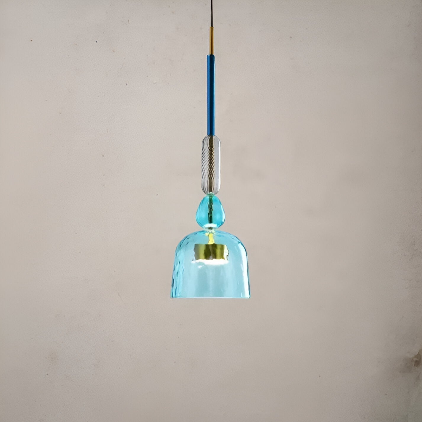 Kolorowa lampa wisząca szklana LED do pokoju dziecka