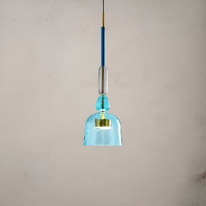 Kolorowa lampa wisząca szklana LED do pokoju dziecka