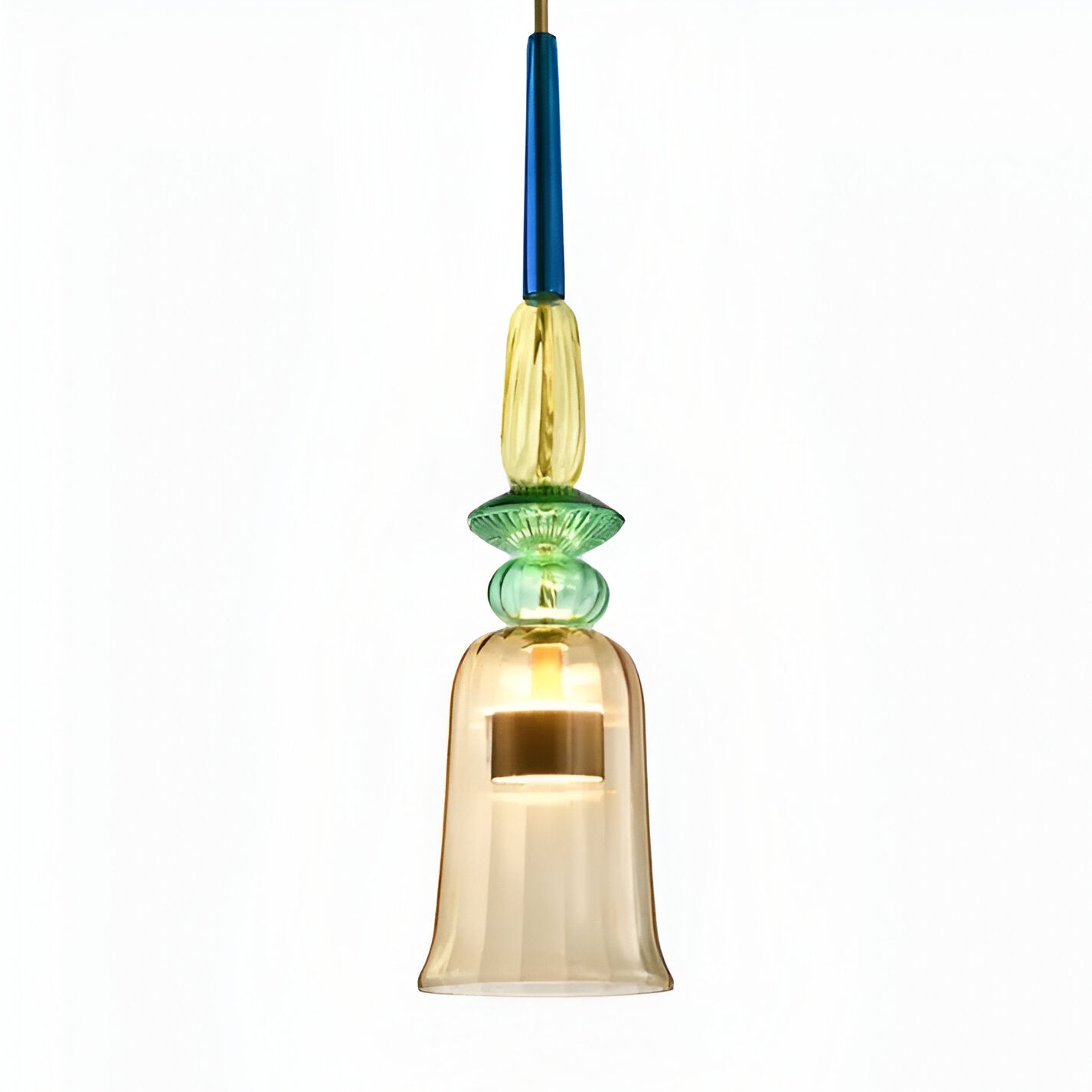 Kolorowa lampa wisząca szklana LED do pokoju dziecka