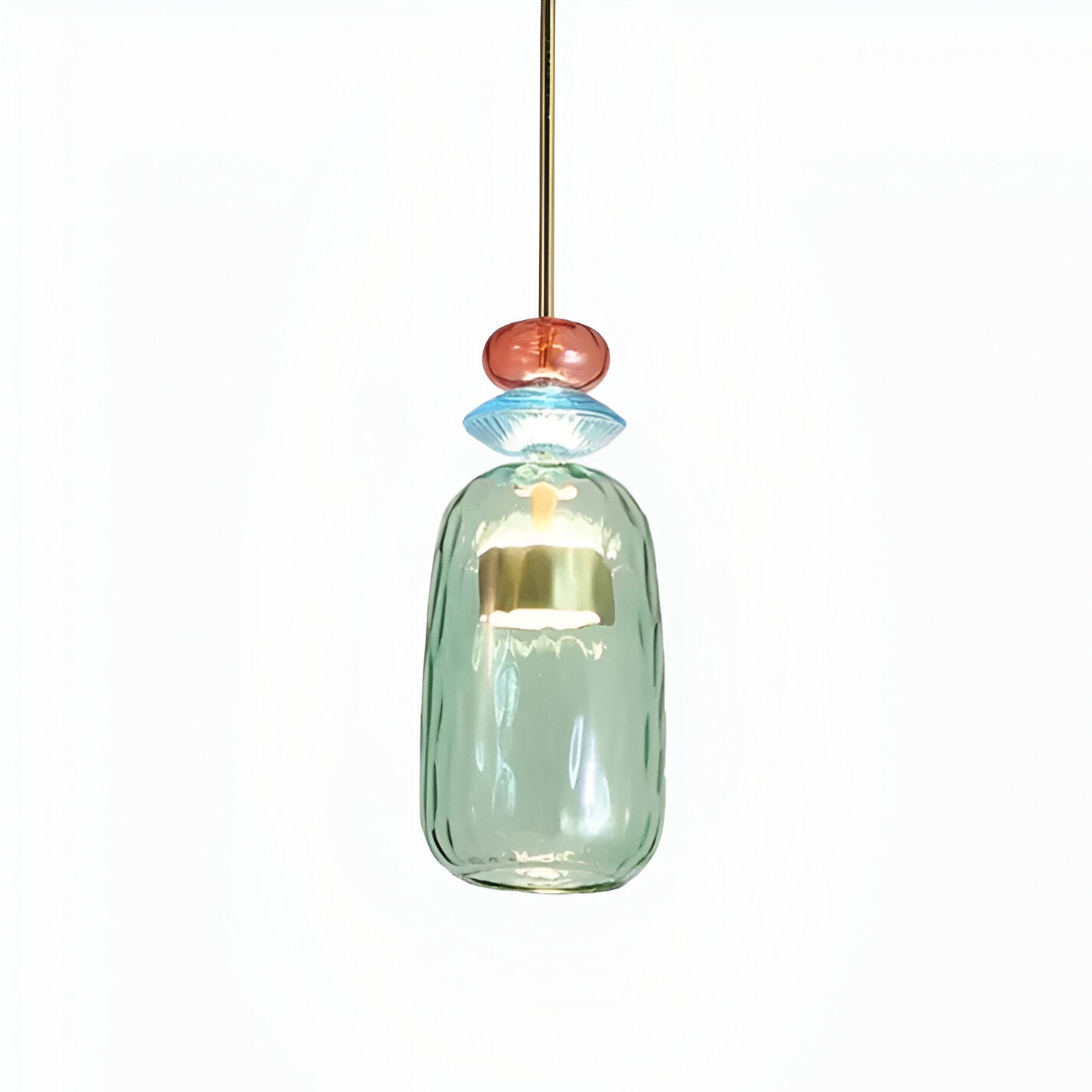 Kolorowa lampa wisząca szklana LED do pokoju dziecka