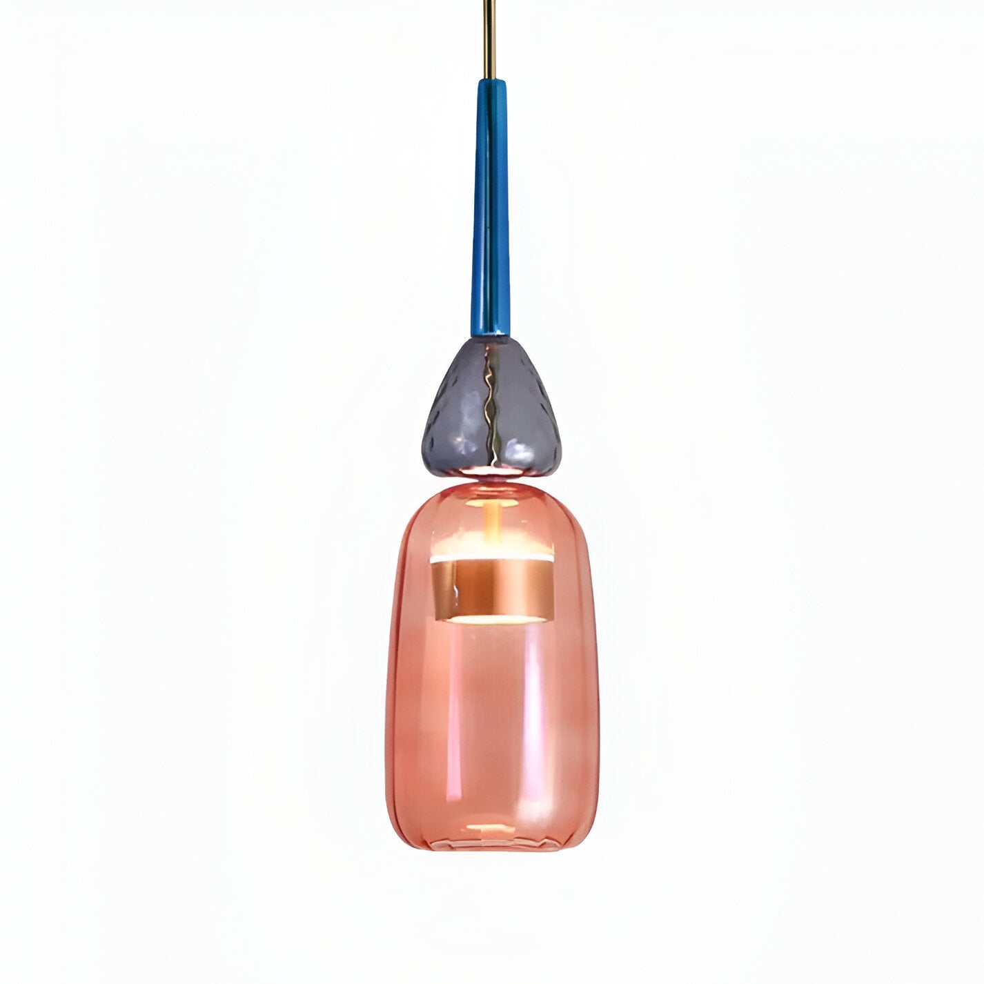 Kolorowa lampa wisząca szklana LED do pokoju dziecka