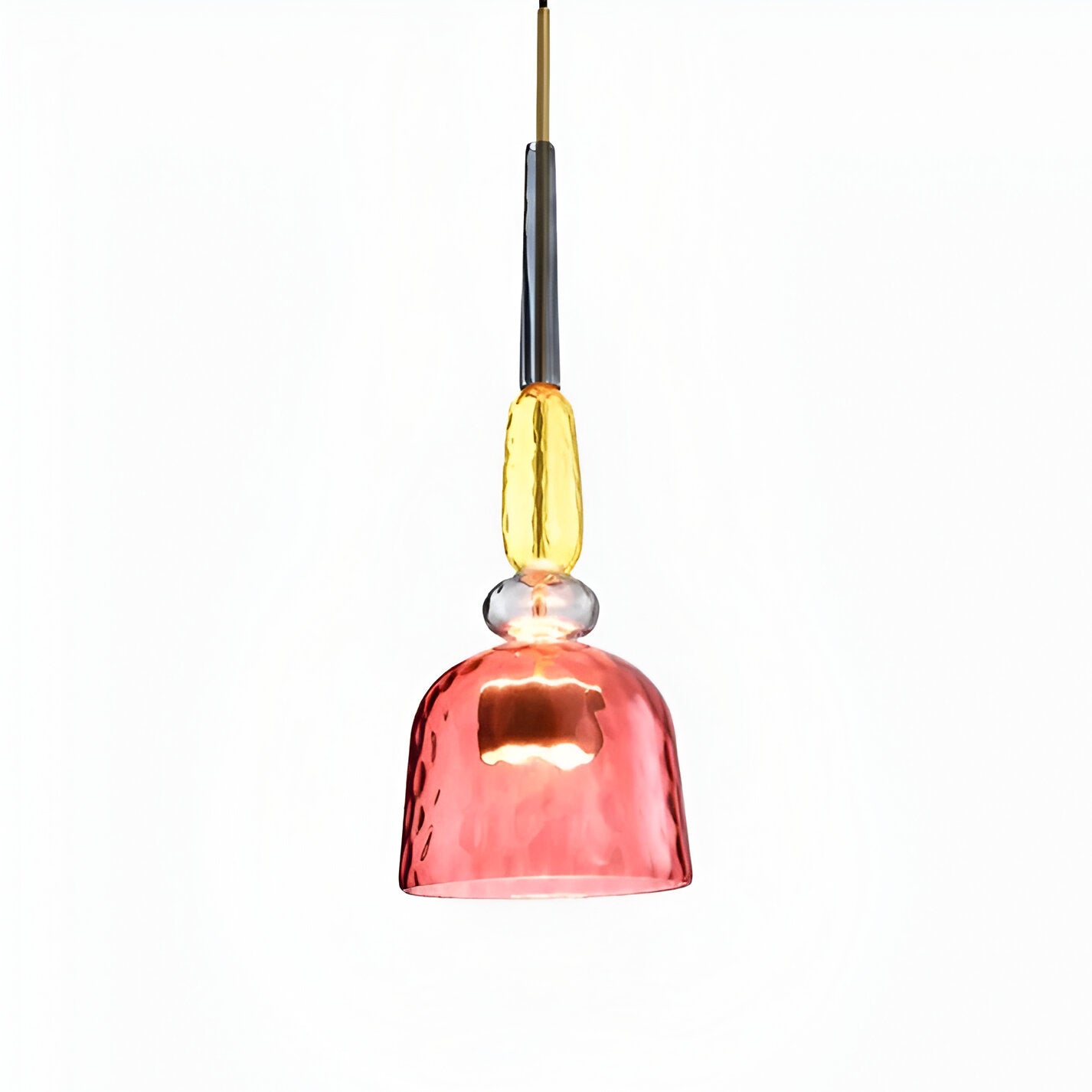 Kolorowa lampa wisząca szklana LED do pokoju dziecka