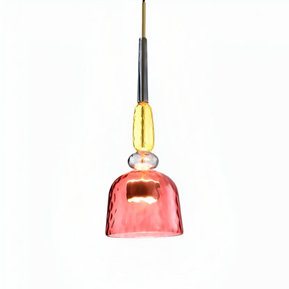 Kolorowa lampa wisząca szklana LED do pokoju dziecka