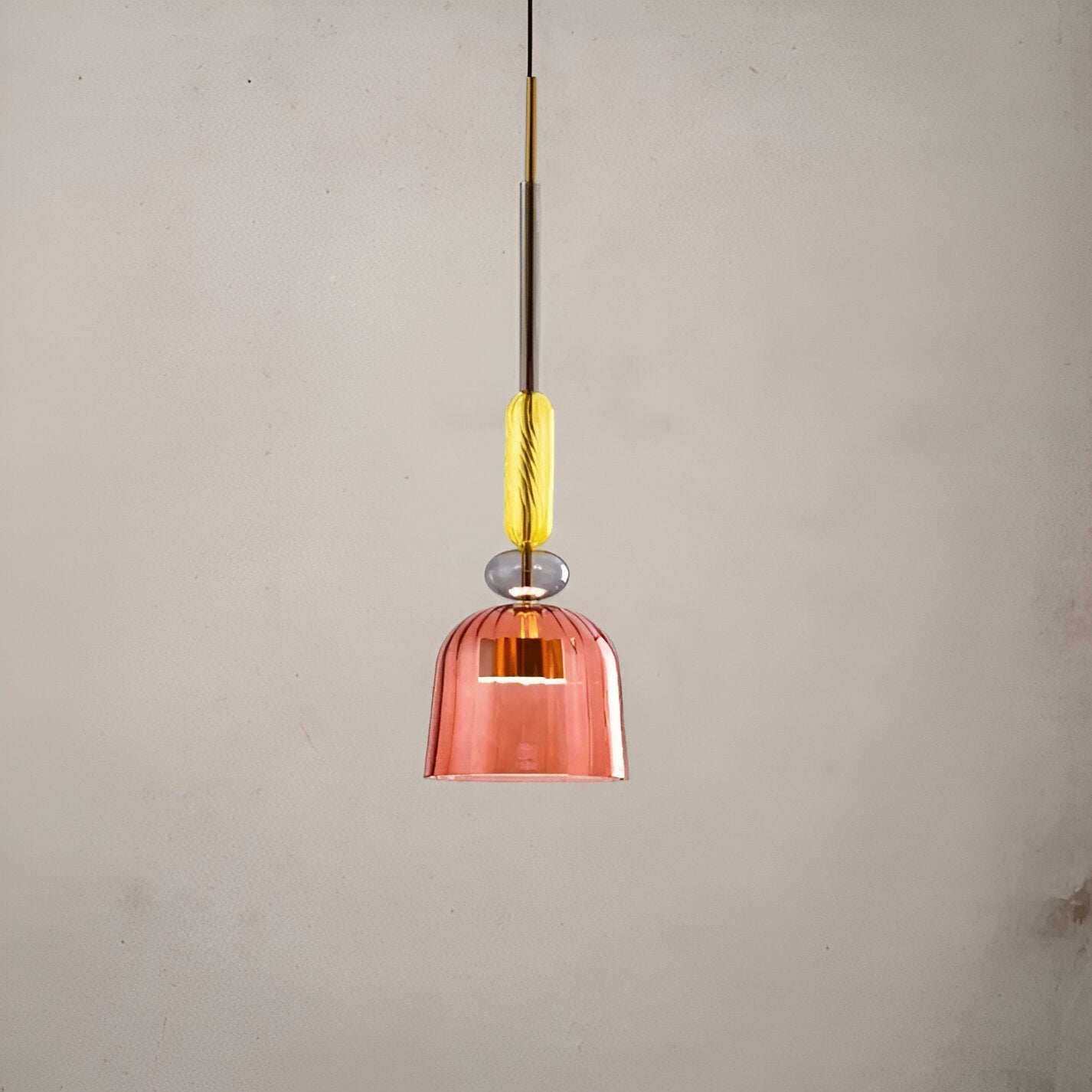 Kolorowa lampa wisząca szklana LED do pokoju dziecka