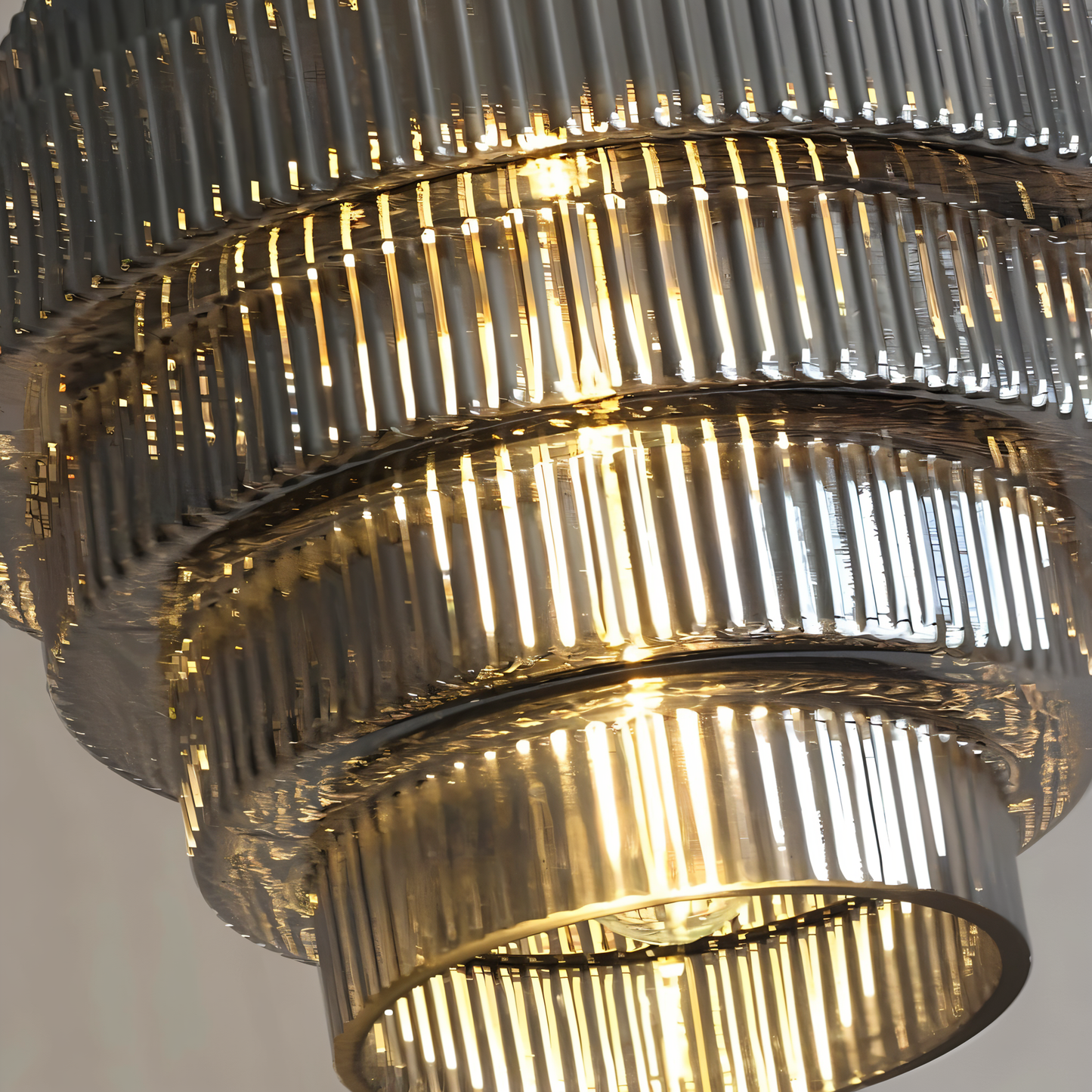 Retro lampa wisząca szklana z mosiężnym wykończeniem