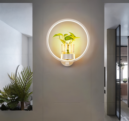 Lampa ścienna LED z uchwytem na roślinę