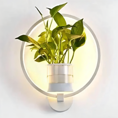 Lampa ścienna LED z uchwytem na roślinę