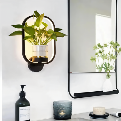 Lampa ścienna LED z uchwytem na roślinę