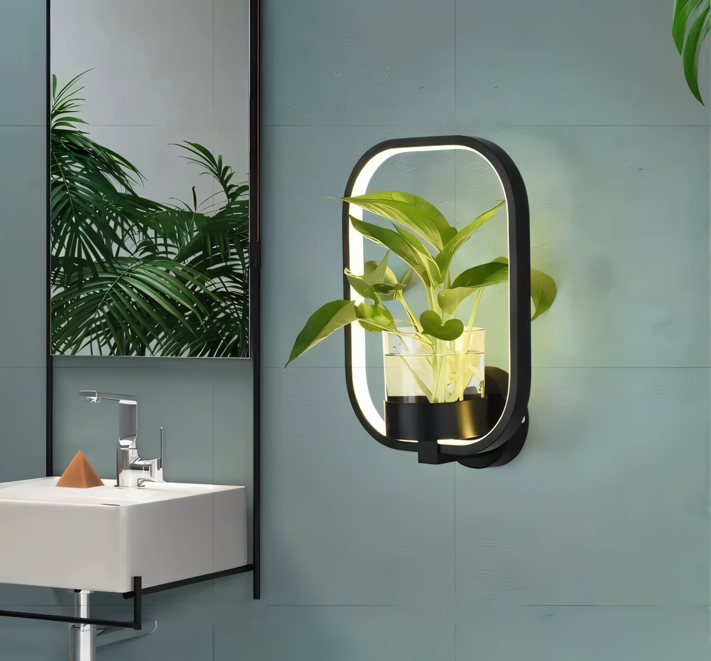 Lampa ścienna LED z uchwytem na roślinę