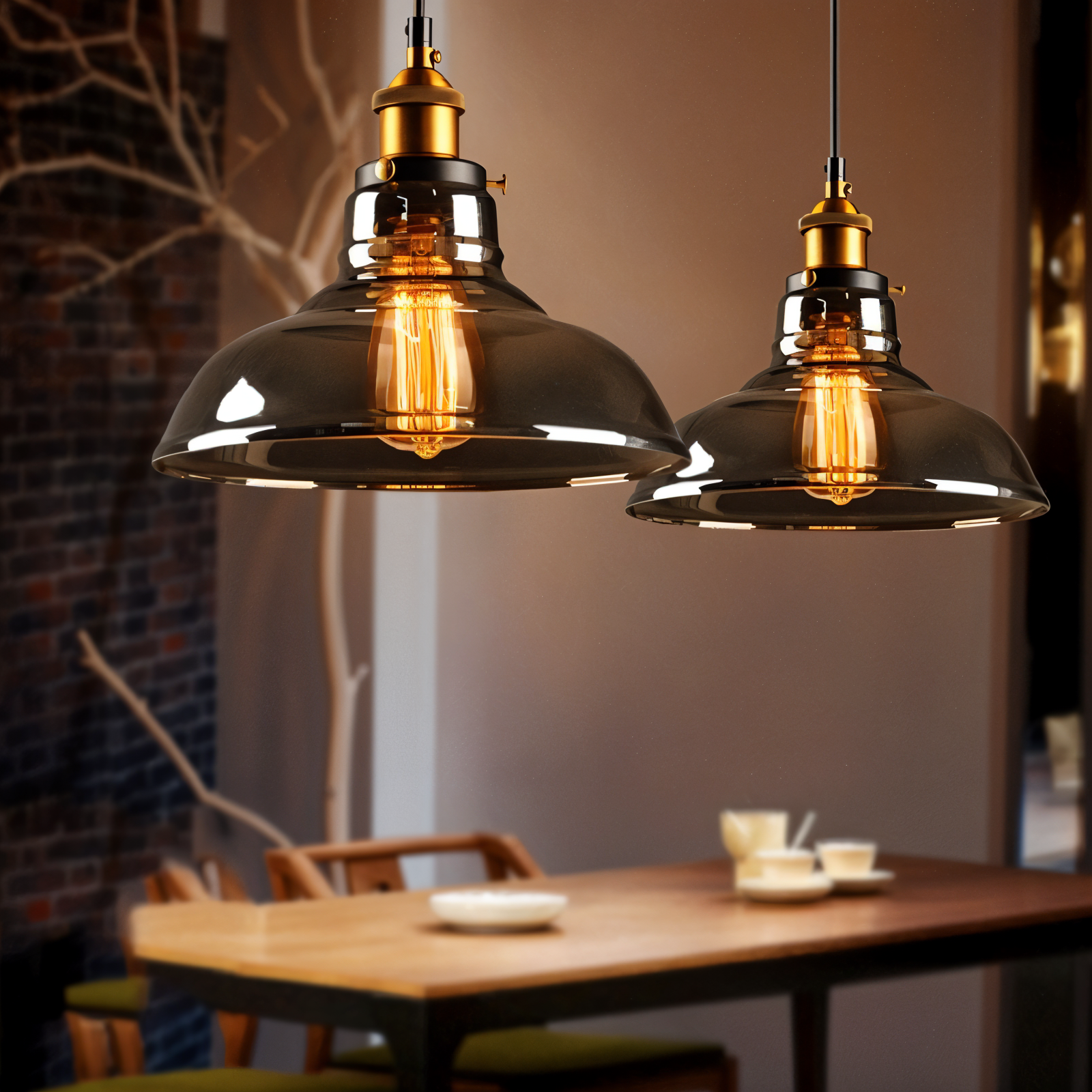 Lampa sufitowa vintage dymione szkło E27 industrialna