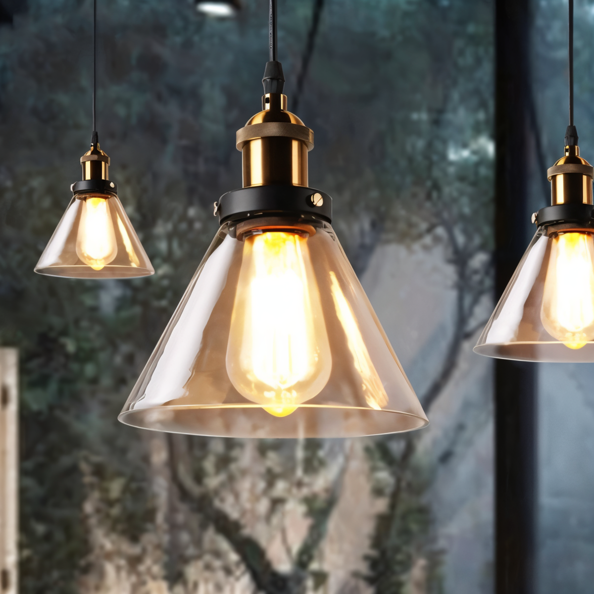 Lampa sufitowa vintage dymione szkło E27 industrialna