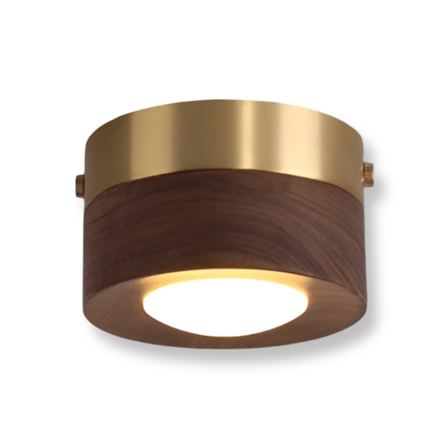 Drewniana lampa sufitowa LED punktowa orzechowa
