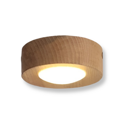 Drewniana lampa sufitowa LED punktowa orzechowa