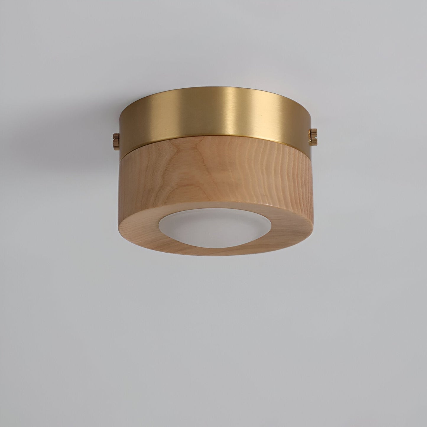 Drewniana lampa sufitowa LED punktowa orzechowa