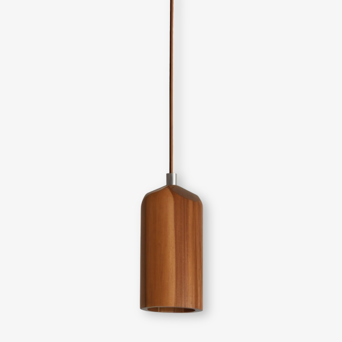 Drewniana lampa wisząca cylindryczna z akacji i jesionu