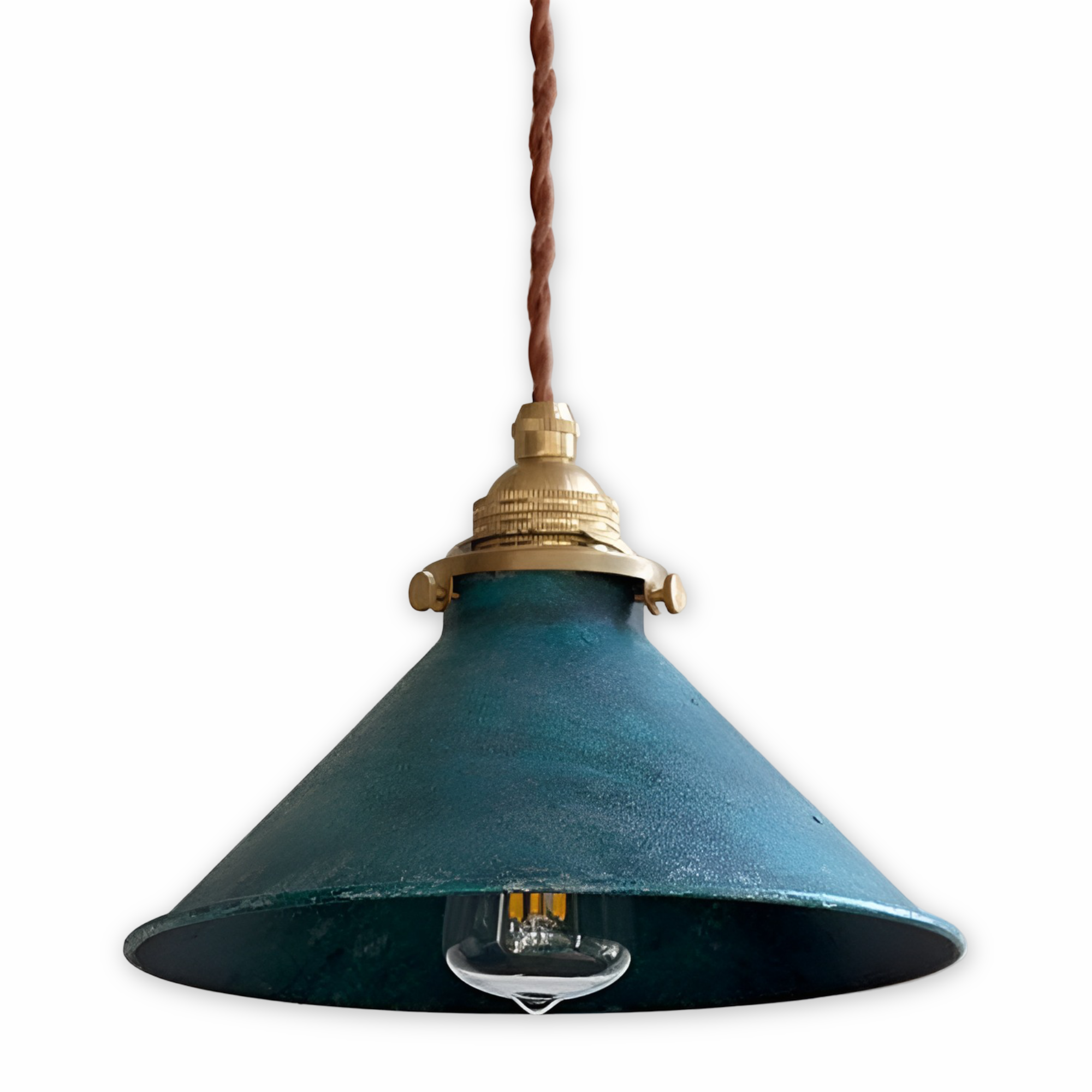 Industrialna lampa wisząca metalowa stożkowa