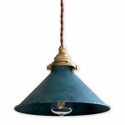 Industrialna lampa wisząca metalowa stożkowa