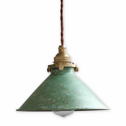 Industrialna lampa wisząca metalowa stożkowa