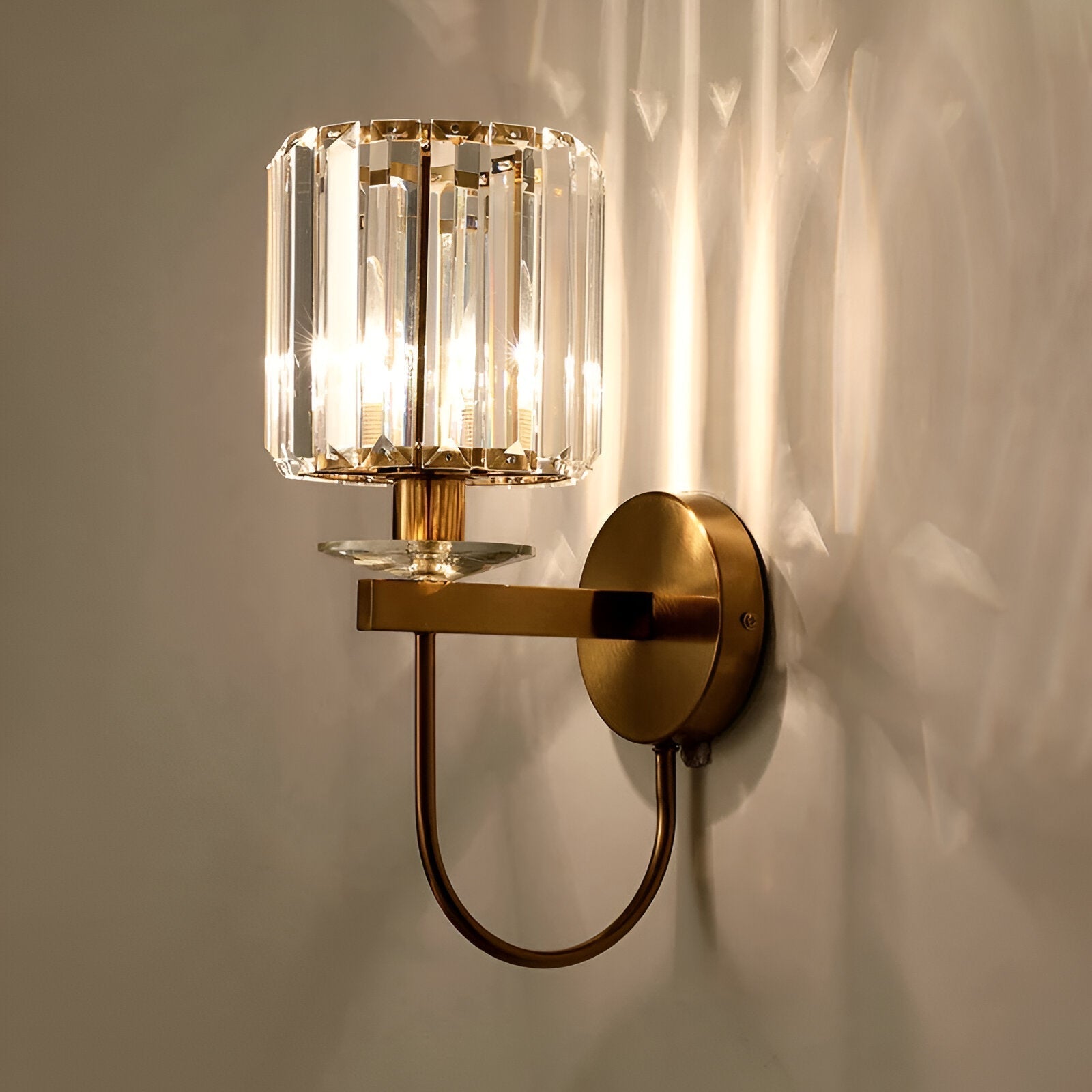 Kinkiet kryształowy vintage LED cylindryczny