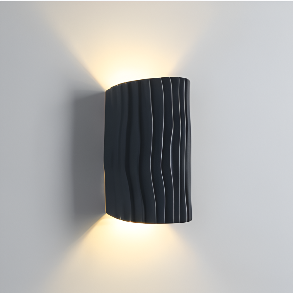 Plisowana lampa ścienna LED G9 z żywicy