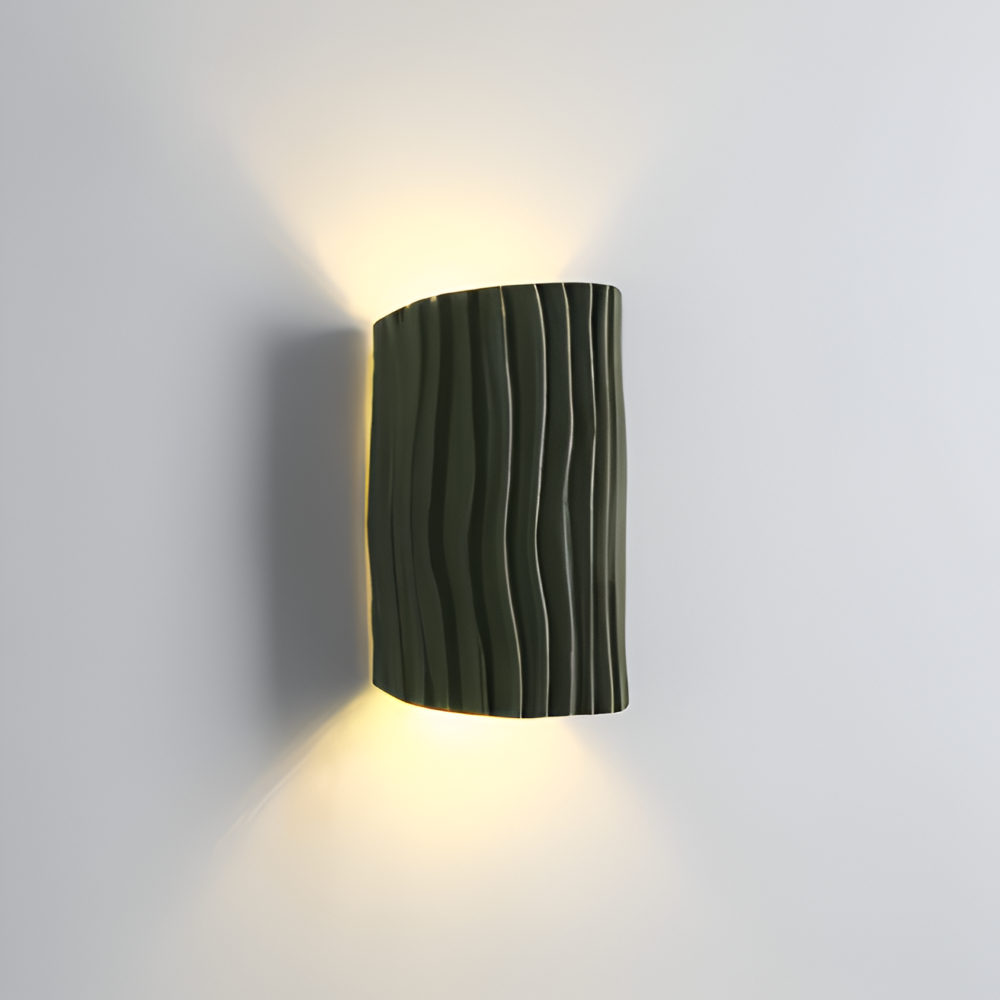 Plisowana lampa ścienna LED G9 z żywicy