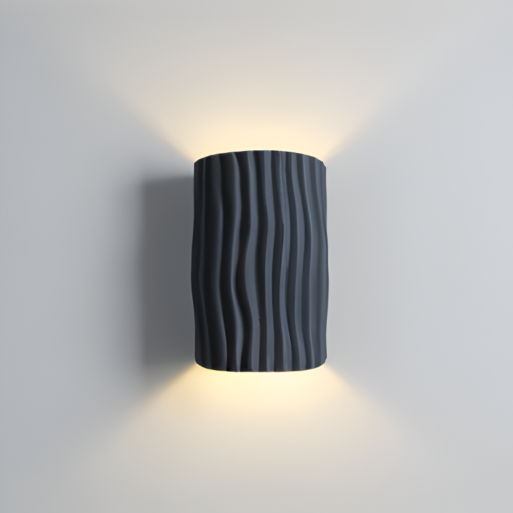Plisowana lampa ścienna LED G9 z żywicy