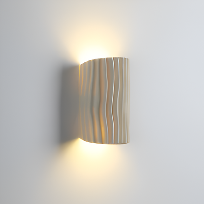 Plisowana lampa ścienna LED G9 z żywicy