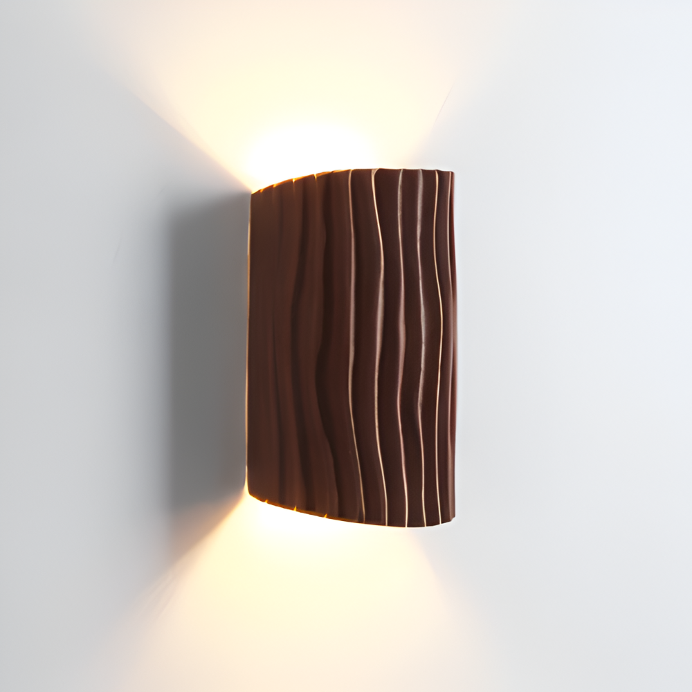 Plisowana lampa ścienna LED G9 z żywicy