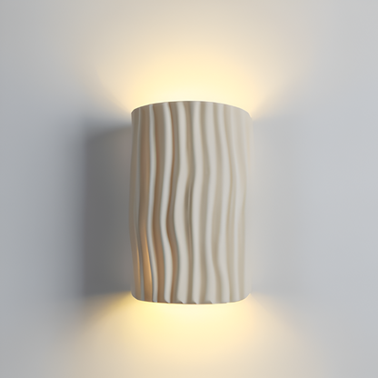 Plisowana lampa ścienna LED G9 z żywicy