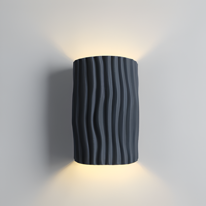 Plisowana lampa ścienna LED G9 z żywicy
