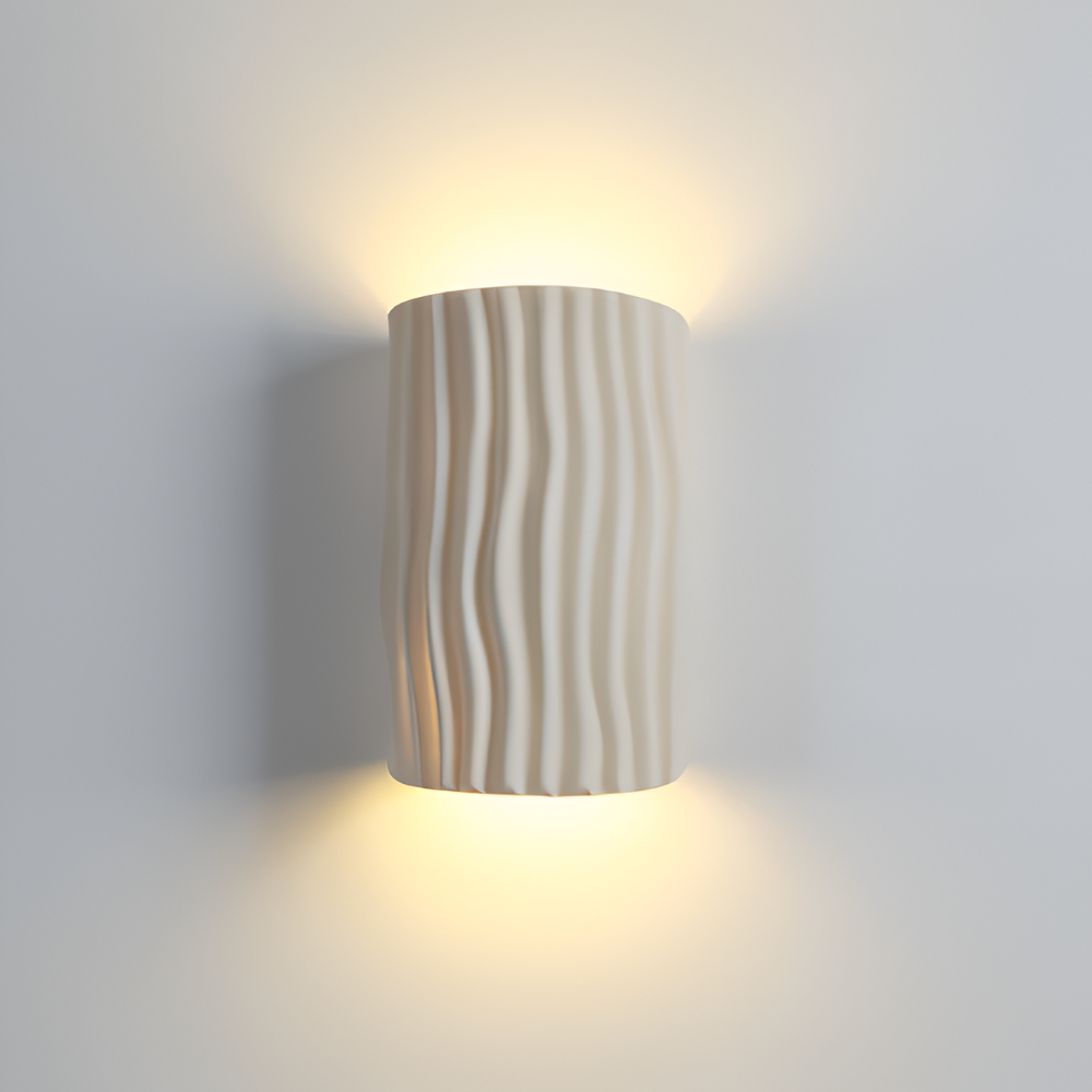 Plisowana lampa ścienna LED G9 z żywicy
