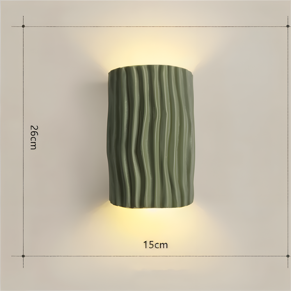 Plisowana lampa ścienna LED G9 z żywicy