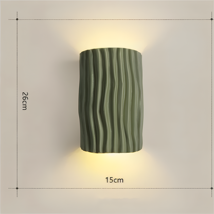 Plisowana lampa ścienna LED G9 z żywicy