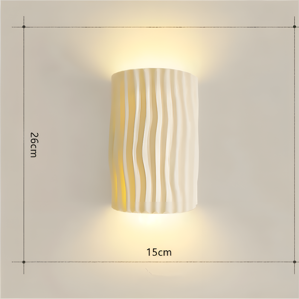 Plisowana lampa ścienna LED G9 z żywicy