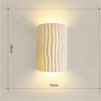 Plisowana lampa ścienna LED G9 z żywicy