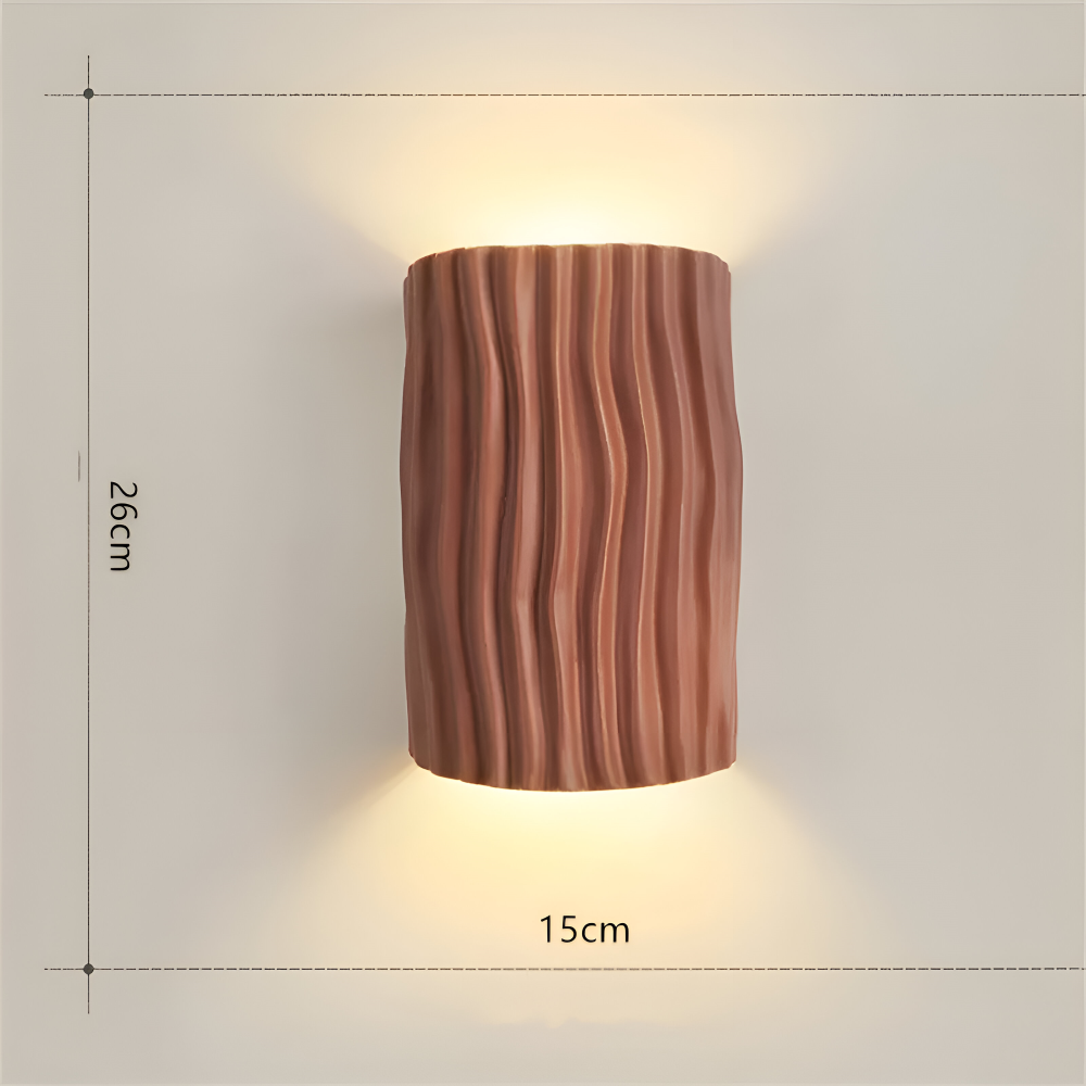 Plisowana lampa ścienna LED G9 z żywicy