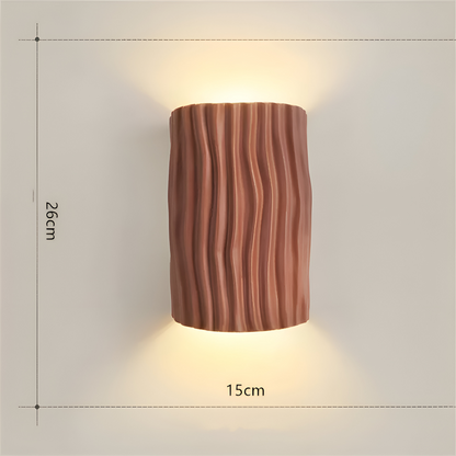 Plisowana lampa ścienna LED G9 z żywicy