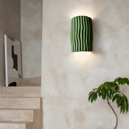 Plisowana lampa ścienna LED G9 z żywicy