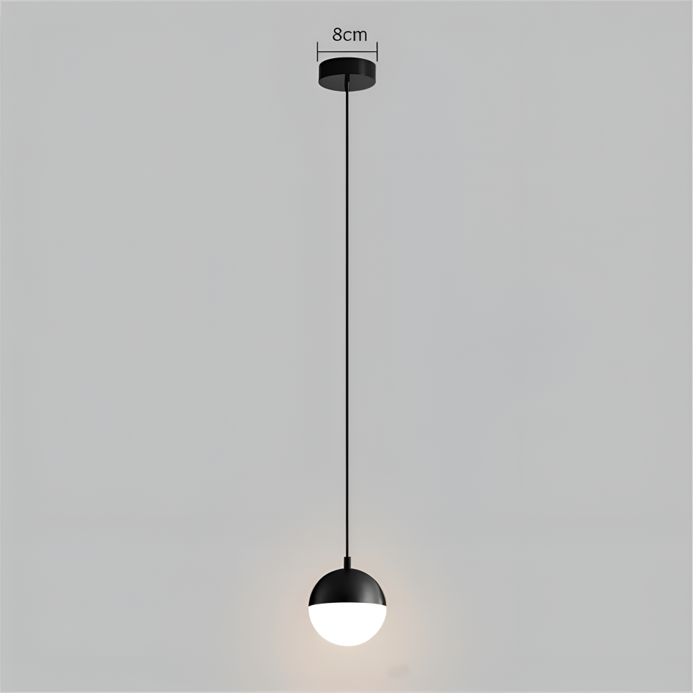 Złoto-czarna lampa wisząca z kryształową kulą