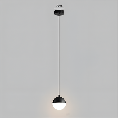 Złoto-czarna lampa wisząca z kryształową kulą