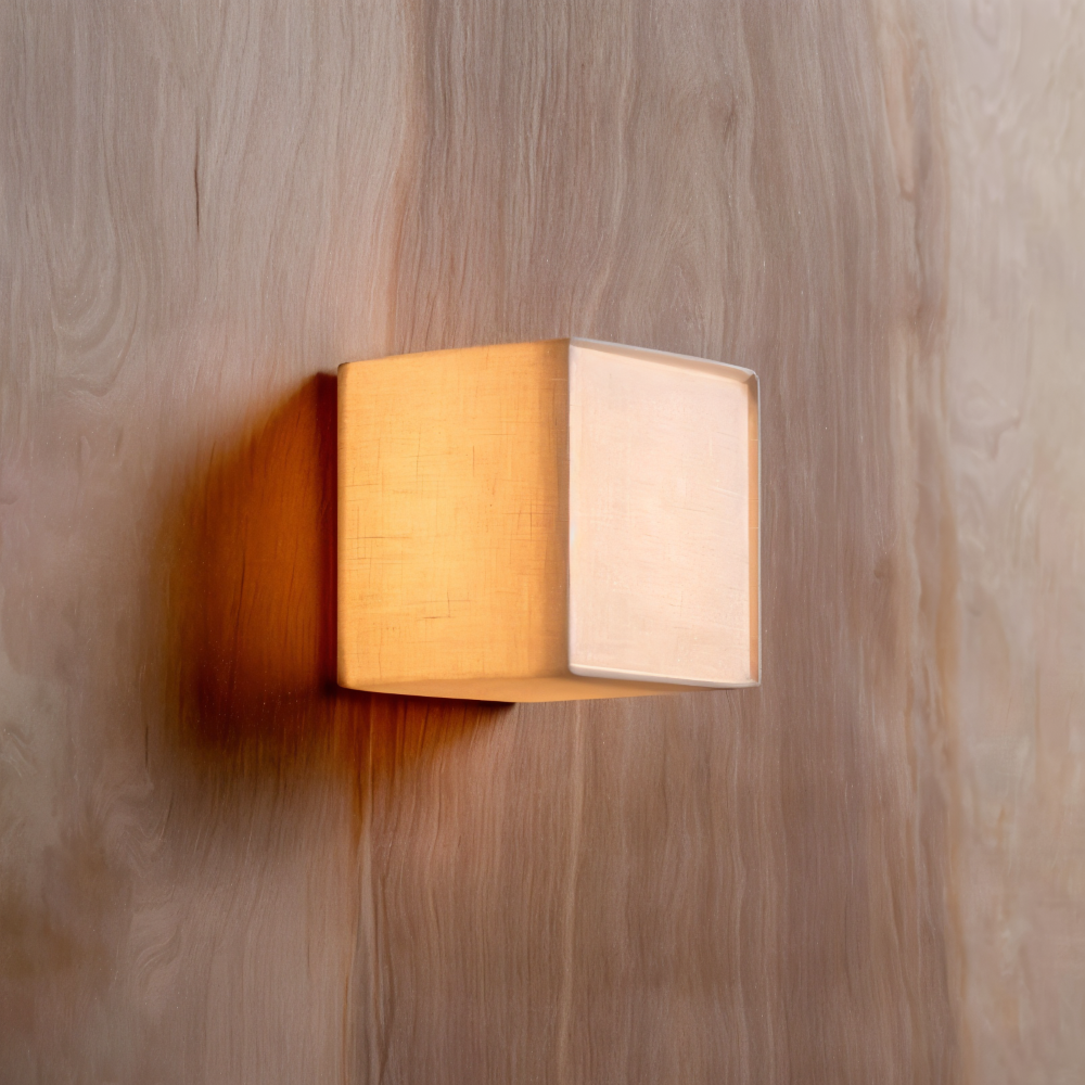 Lampa ścienna LED z tkaniny w stylu japońskim
