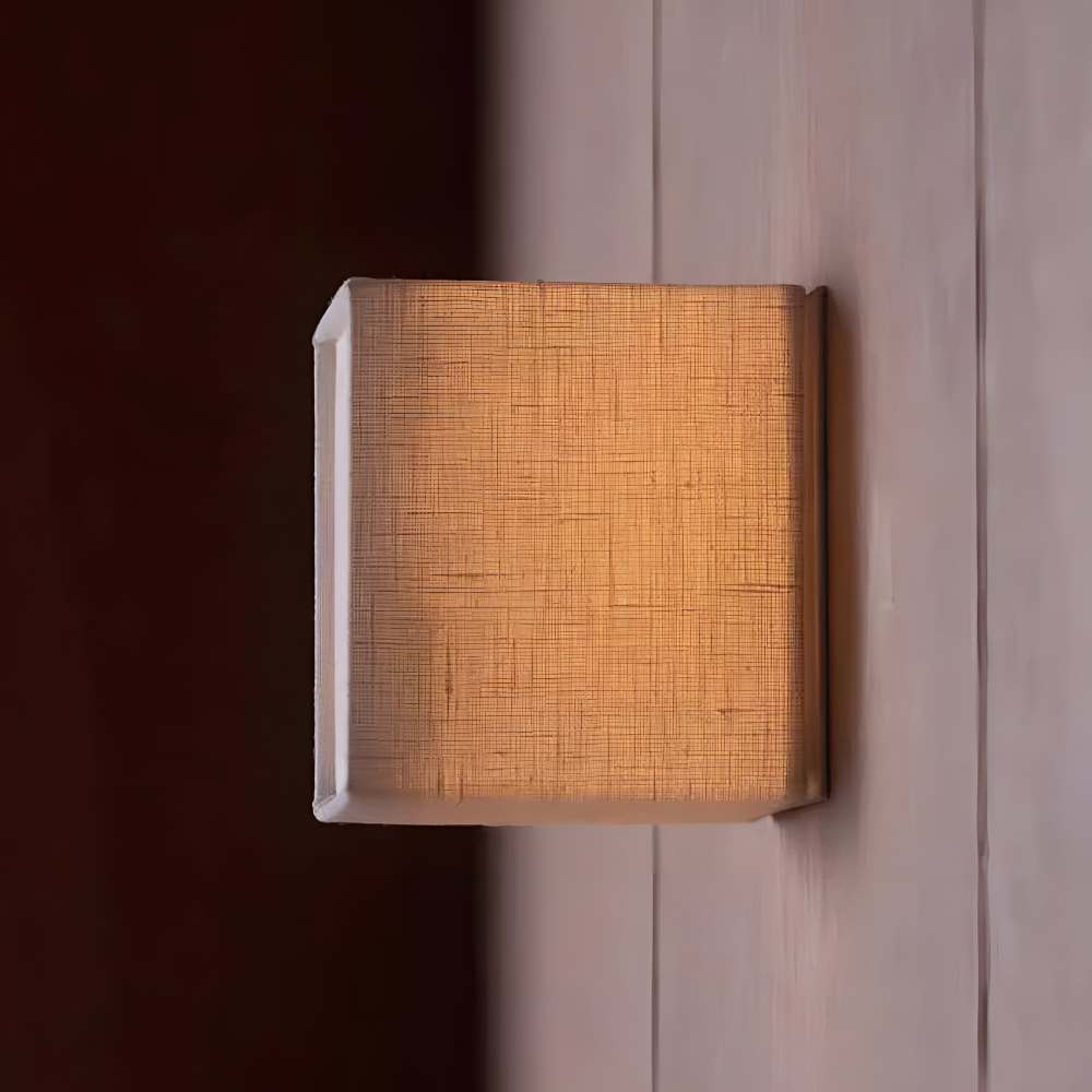 Lampa ścienna LED z tkaniny w stylu japońskim